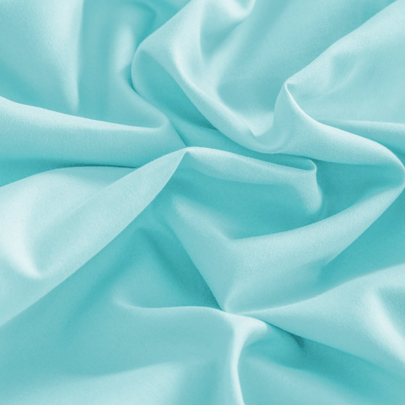 Fitted Bed Sheet Only, 1800 Brushed Microfiber Deep Pocket Fitted Sheet - NTBAY, Aqua, Twin XL Fitted Sheet