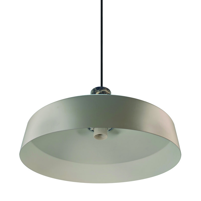1 - Light Satin Pendant, Dusty Green, Black