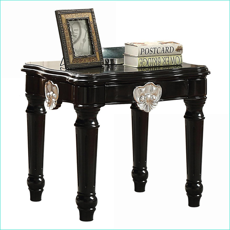 Table basse de style français antique avec tablette inférieure - charme intemporel pour le salon