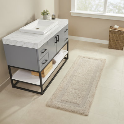 Tapis pour salle de bain en mélange de coton Fromma