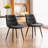 Modern Upholstered Back Dining Chair Armless Side Chair With Metal Legs-2123308379