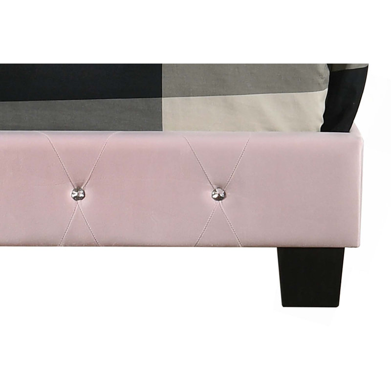 Anjelo Upholstered Standard Bed, Full, Pink