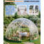 Tente bulle de jardin de 3,65 m (12 pi) pour 2 à 8 personnes, dôme géodésique transparent, vert-134700000-134700001