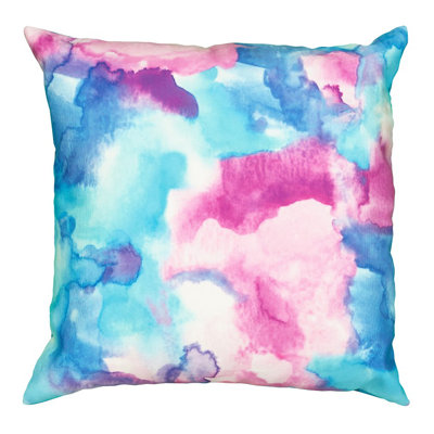 Indoor/Outdoor Vibrant Abstract Polyester Throw Pillow Cover