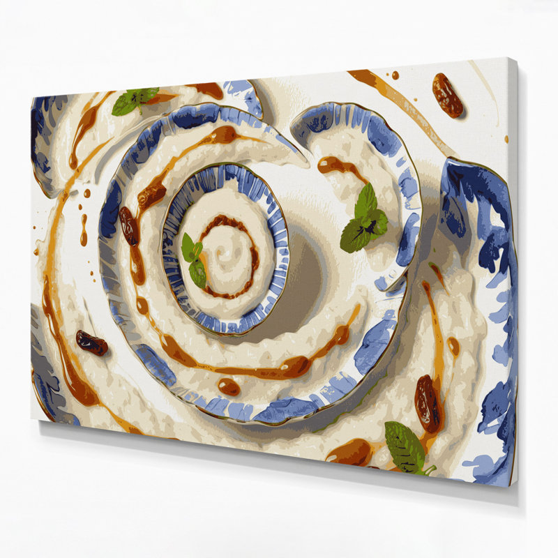 Art mural sur toile beige, Desserts, H 11 po x l 14 po