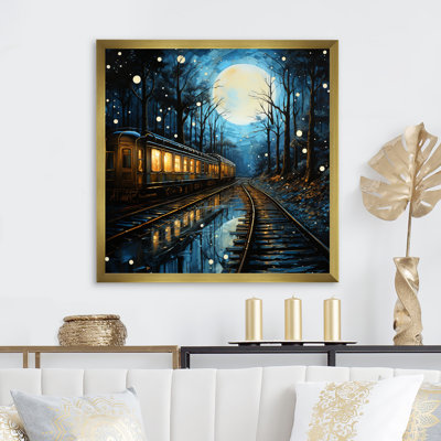 " Train Luminous Trails Pointillism "