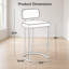 Tabouret de bar à hauteur fixe en métal noir et tissu brun - ensemble de 2-2031107348