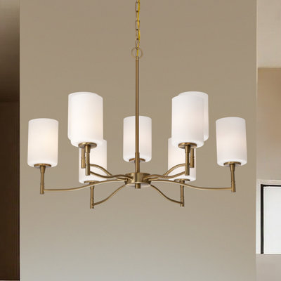 Liam Chandelier Opal Glass