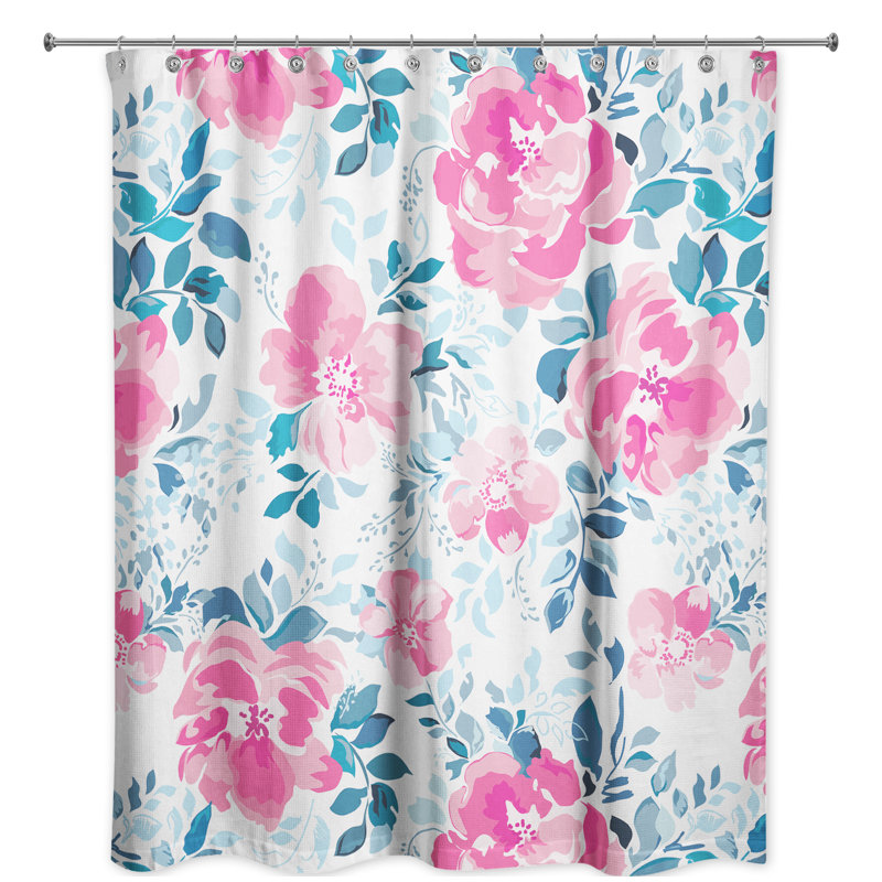 Rideau de douche simple floral Krug