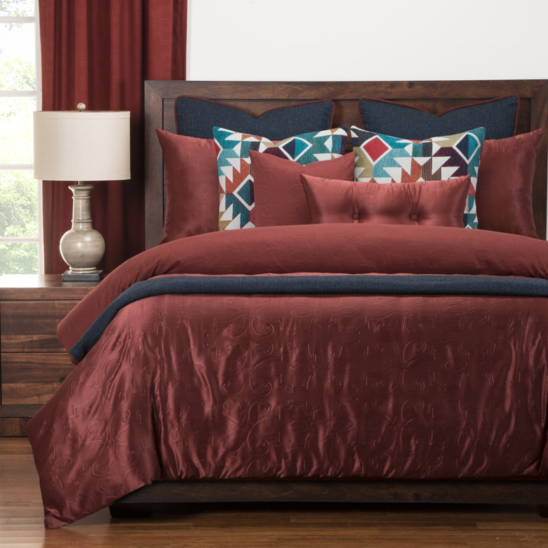 Gateway Traditional Satin Duvet Cover & Insert, King, Denim