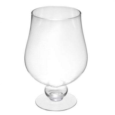 Pedestal Bowl Shaped Glass Vase