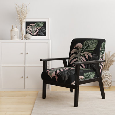 Moorton - Upholstered Tropical Accent Chair And Arm Chair by Beachcrest Home