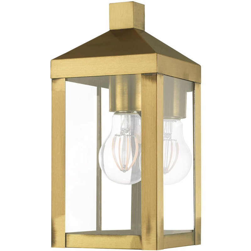 Lantern Head, 10.5" H x 5" W x 5" D, Antique Brass
