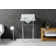 Edwardian Marble White/Polished Chrome Metal Rectangular Console Bathroom Sink with Overflow