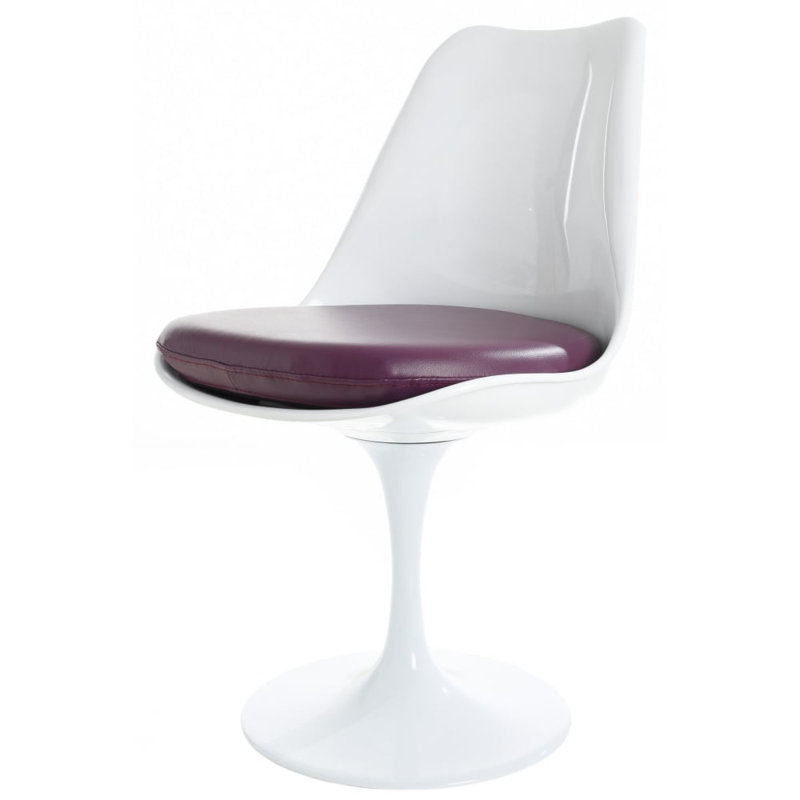 Pollard 119.38cm H Polyurethane Upholstered Side Chair, Purple