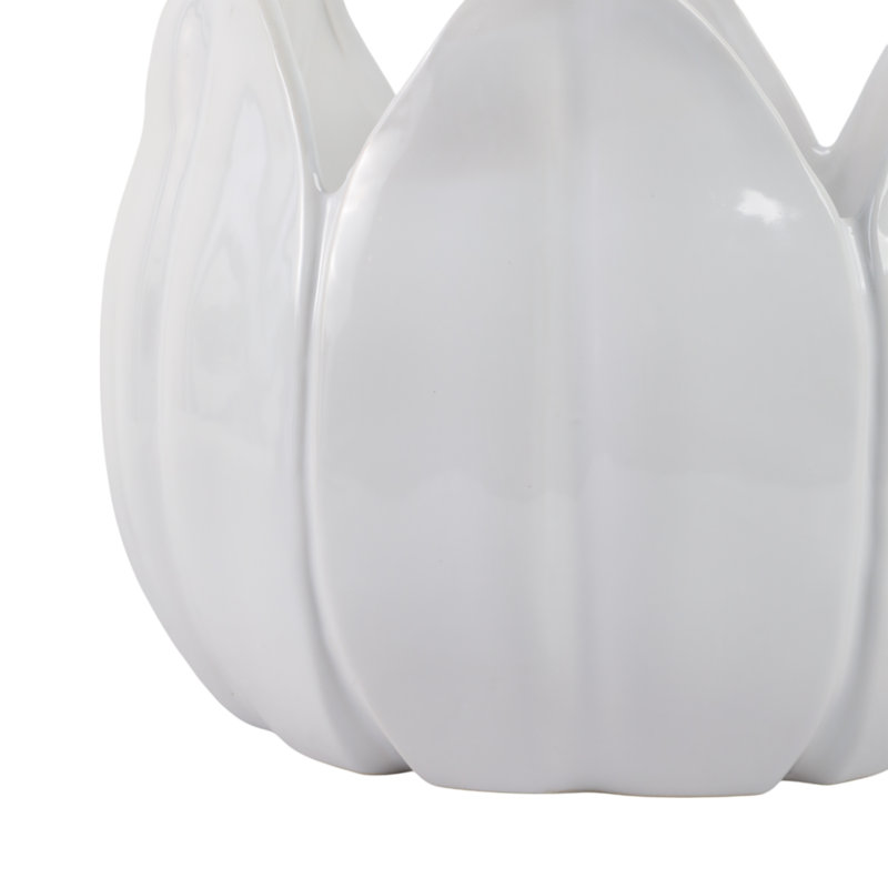 Sagebrook Home 2-Pieces Petal Planters, White, White, 7" H x 8" W x 8" D