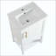 Meuble-lavabo avec lavabo, armoire de salle de bain avec porte à fermeture douce, support de rangement et tablette ouverte (robinet non inclus)-1815745129