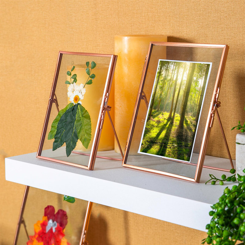 Nicola Spring - Standing Metal Picture Photo Frame - Set of 5, Rose Gold, 15cm x 20cm