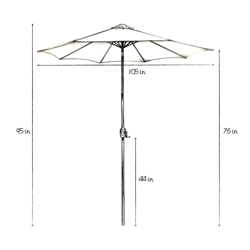 Chrisman 105'' Market Umbrella, Tan