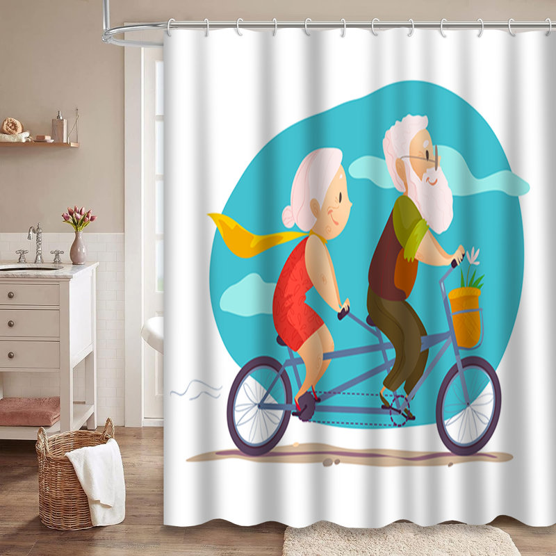 Rideau de douche Old Couple, L 72 po x l 78 po