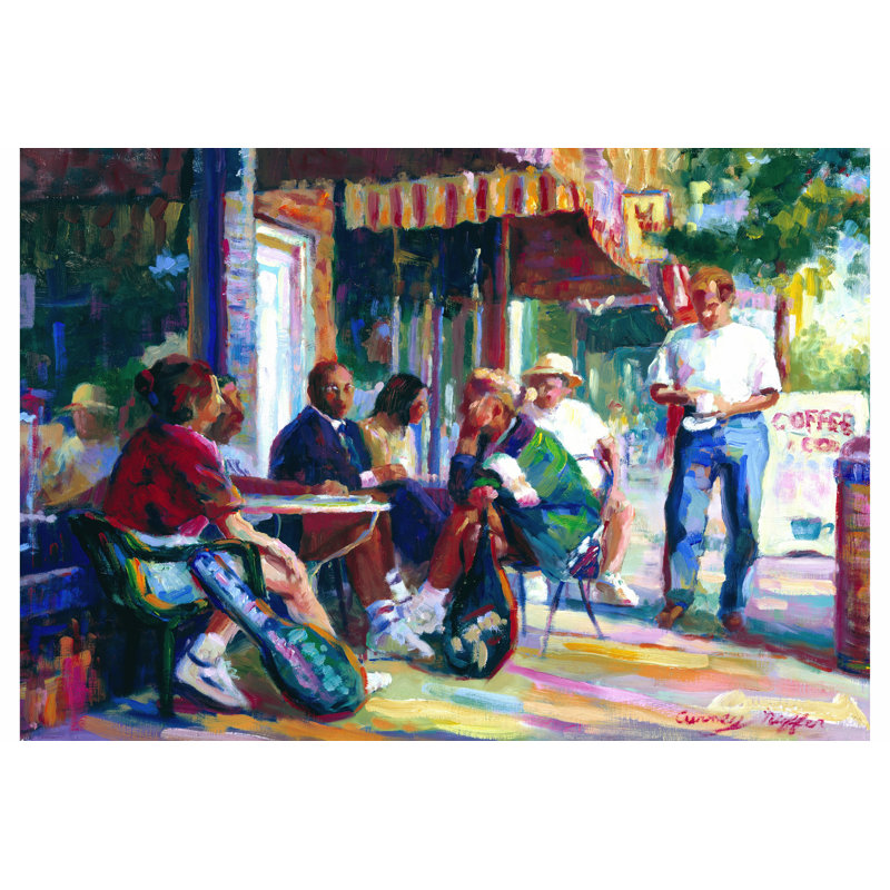 Nuffers Coffee Break 1 Piece Wrapped Canvas Painting, 20cm H x 30cm W x 3.8cm D