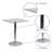 Cudney Glass Top Metal Base Dining Table
