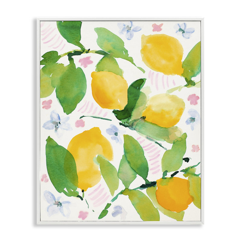 «Garden Lemons with Pastel Florals», estampe numérique, conception de Lanie Loreth, H 30 po x l 24 po