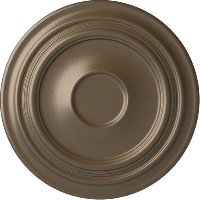 Endurathane Traditional Ceiling Medallion, 24 3/8"OD x 1 1/2"P (Fits Canopies up to 5 1/2"), Hand-Painted Warm Silver Finish