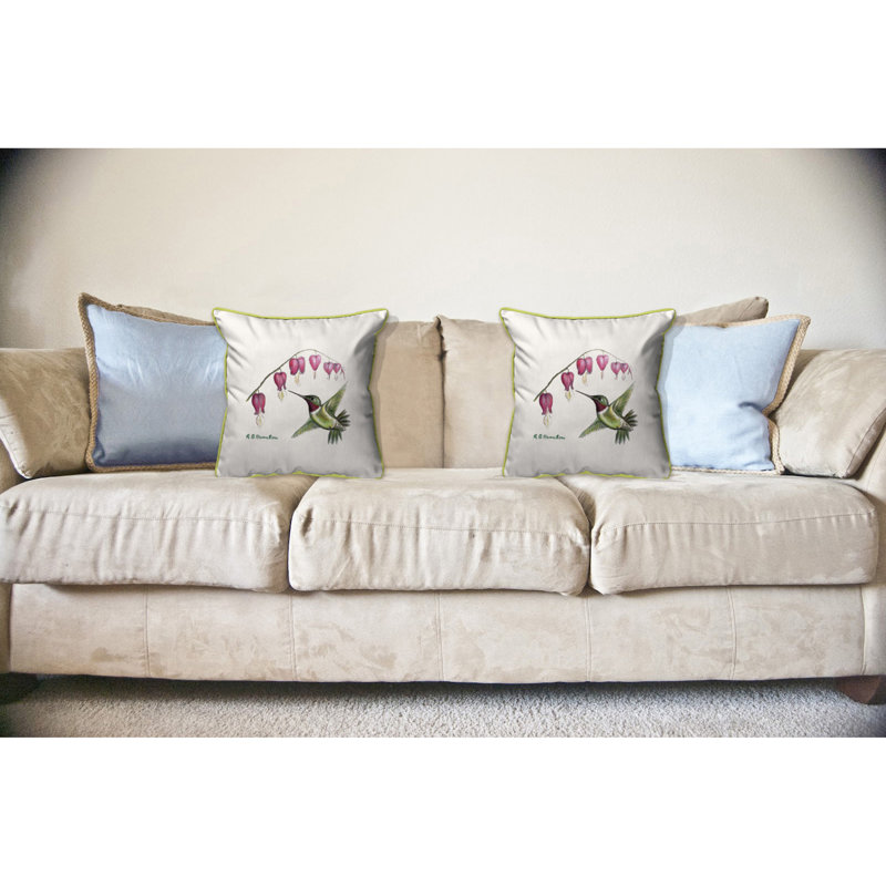 Housse et insert de coussin carré extérieur Hummingbird, Grand