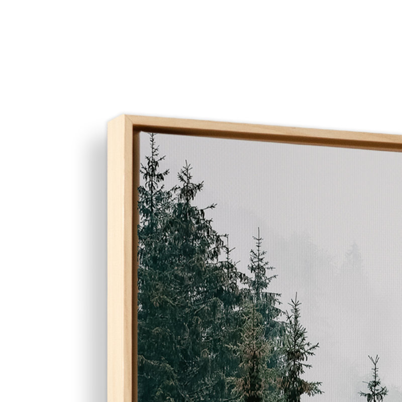 «Whispering Mist On Canvas» par Krista Mosakowski, reproduction, H 22 po x l 32 po, Cadre américain en érable flottant