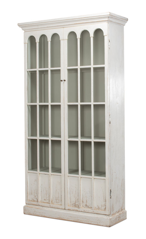 Glass China Cabinet, White