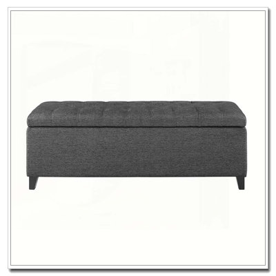 Banc de rangement capitonné à fermeture douce