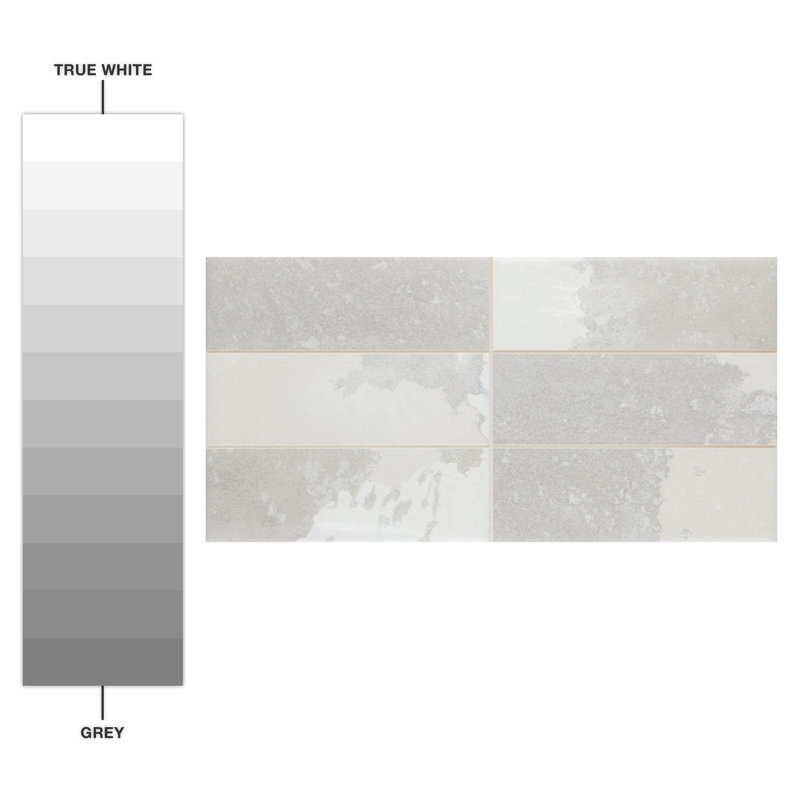 Kings Luxe Tradition 8" x 16" Porcelain Subway Wall Tile, Silver