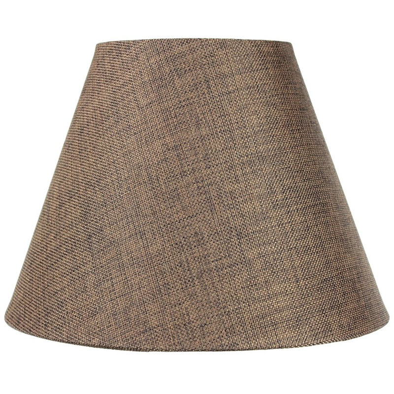 abat-jour empire en tissu de jute H 9 po (vis), Chocolat
