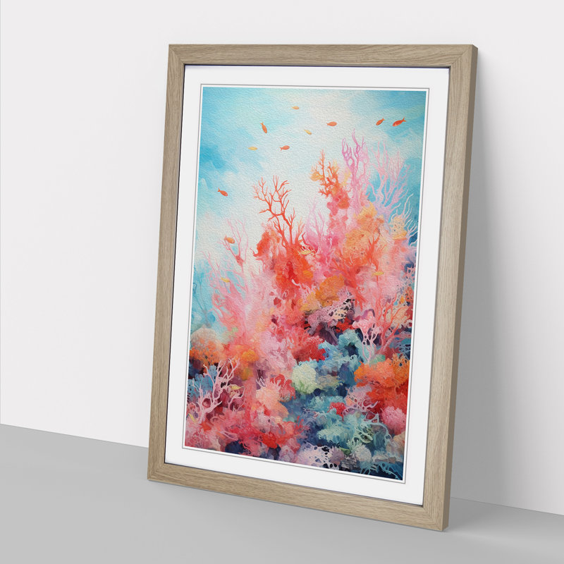 Single Picture Frame Print on Wood, 64cm H x 46cm W, Oak Framed