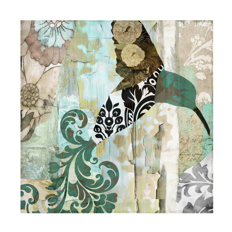 Art sur toile Batik I Colibri, Sasha, H 14 po x l 14 po