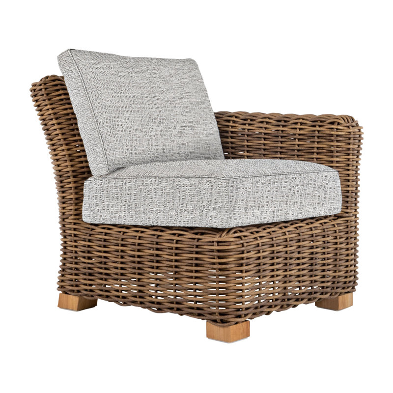 Fauteuil faisant face à la droite Montauk, Orienté à droite, Welt + bourre standard, Caramel tweed