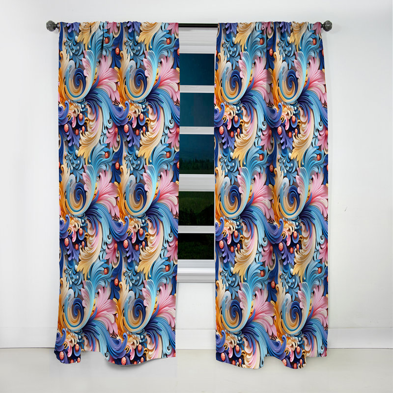 Rideau occultant Ethno Paisley Harmony Fuse, L 52 po x L 90 po