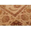 Tapis brun en laine noué à la main de conception unique 7 pi 9 po x 9 pi 9 po