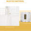 Paravent 3 panneaux, écran d'intimité pliant, cloison en fibre blanche pour bureau à domicile, pratique et décoratif