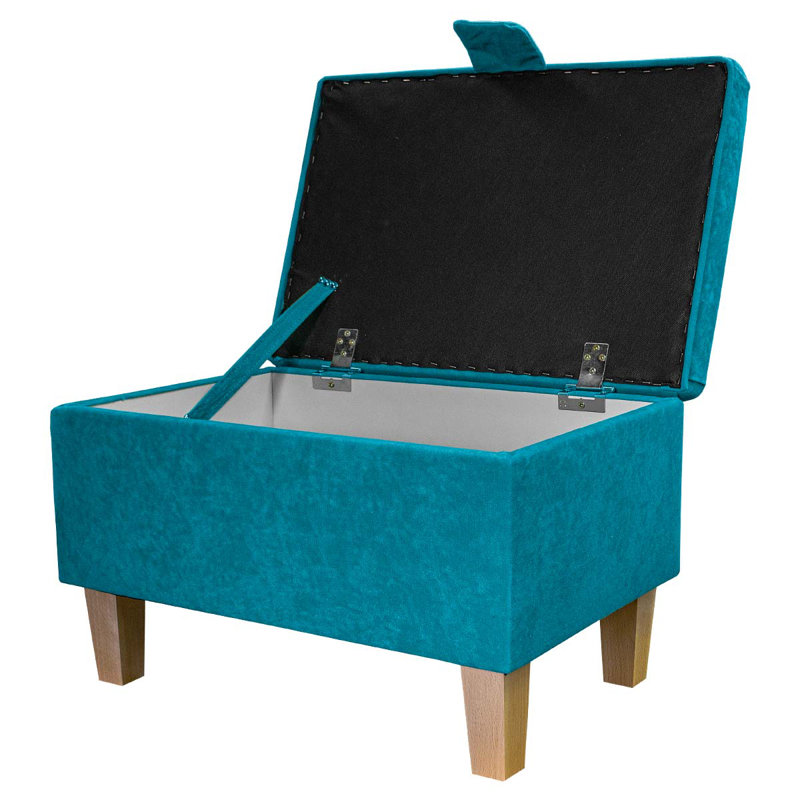 50.8cm Wide Rectangle Solid Colour Footstool Ottoman with Storage