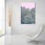 Art mural en verre épique «Pink Sky Forest» par Life BeautifuLEE, 24 po x 36 po-1661915152