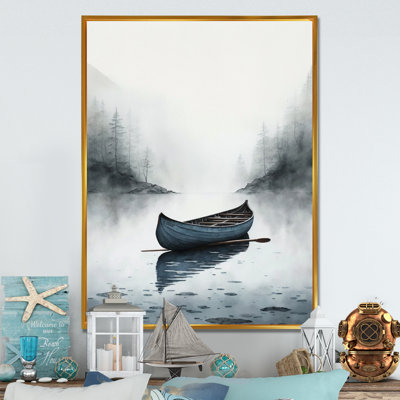 Canoe on the Lake I - Print on Canvas