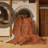 Machine Washable Solid Brown Area Rug-2094122488