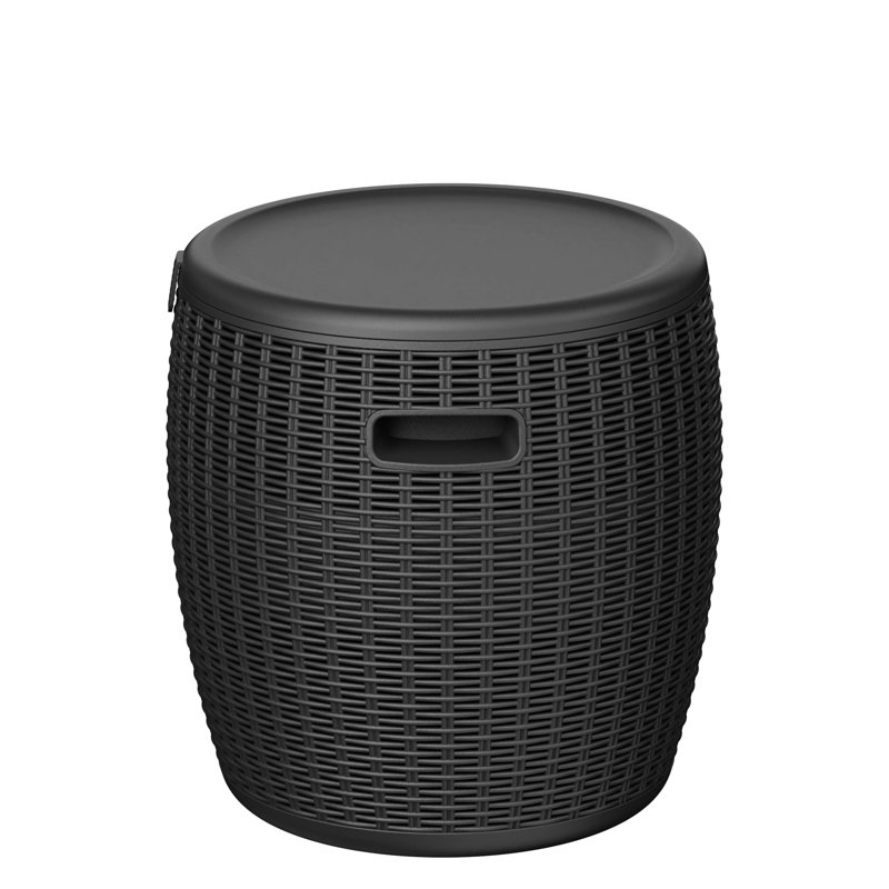 9,5 gallons glacière de patio et table d'appoint (noir), Noir