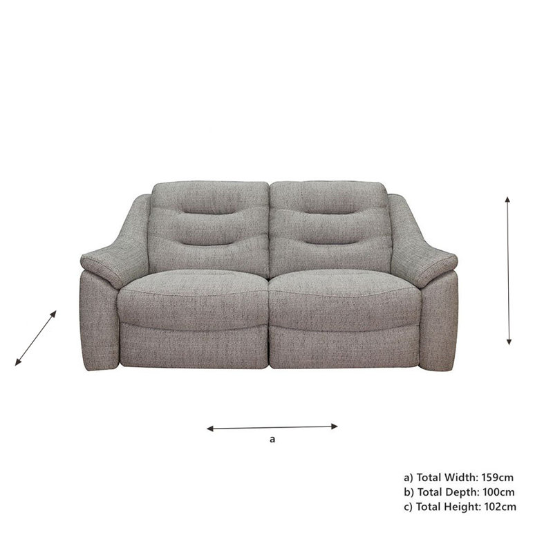Leizel 2.5-Seater Fixed Sofa in Atlas Spring Fabric