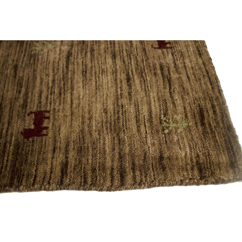Hand Loomed Wool Indoor Rug, Rectangle 5' x 8'