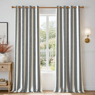 Romelia Saki Print Room Darkening Grommet Curtain Panel
