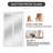 80 in. 1 Lite Mirrored White Sliding Closet Door with Hardware Kit-114815623-88422486