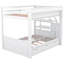 Lit superposé convertible blanc avec éléments de rangement: escalier, table, 3 tiroirs - et composants pratiques pleine grandeur: configuration-1451287377